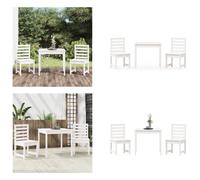 vidaXL Ensemble de jardin Bistro 3 pièces blanc pin massif - Ensemble de jardin Bistro - Ensemble de jardin Bistro - Outdoor Bistro Set - Bistro Set Terrasse