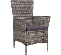 vidaXL Ensemble de jardin Bistrot Poly Rotin Gris