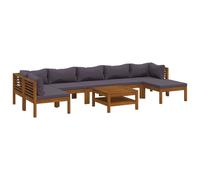 vidaXL Ensemble de jardin lounge 8 pièces avec revêtement en bois massif d'acacia
