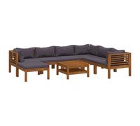 vidaXL Ensemble de jardin lounge 8 pièces avec revêtement en bois massif d'acacia
