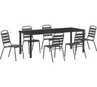 vidaXL Ensemble de jardin 7 pcs Anthracite Acier revêtu par poudre