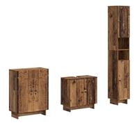 vidaXL Ensemble de Meuble de Salle de Bain 3 pièces Ede Bois Ancien