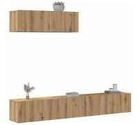 vidaXL Ensemble de meuble TV mural 3 pcs chêne artisanal