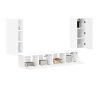 vidaXL Ensemble de Meuble TV Mural 4 pc Blanc Bois d'ingénierie