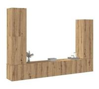 vidaXL Ensemble de meuble TV mural 4 pcs chêne artisanal, meuble TV, meuble multimédia, console TV, meuble hifi, centre de 3329218 Marron