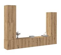 vidaXL Ensemble de meuble TV mural 4 pcs chêne artisanal