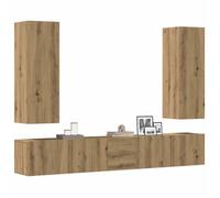 vidaXL Ensemble de meuble TV mural 5 pcs chêne artisanal