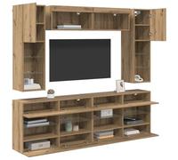 vidaXL Ensemble de Meuble TV Mural 6 pc Chêne Artisanal