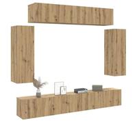vidaXL Ensemble de meuble TV mural 6 pcs chêne artisanal