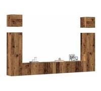 vidaXL Ensemble de meuble TV mural 6 pcs vieux bois bois d'ingénierie Marron