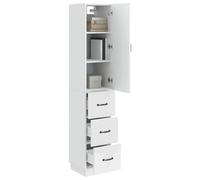 vidaXL Ensemble de Meubles 2 pcs Blanc Brillant 33 x 34,5 x 87 cm, Solutions de Rangement efficaces, Armoire Moderne avec Porte coulissante, Organisateur Pratique pour Bureau et Maison