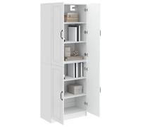 vidaXL Ensemble de Meubles 2 pcs Blanc Brillant Bois d'ingénierie, Solutions de Meubles Ajustables pour Salon Compact, Design Polyvalent, Durable et Options Confortables