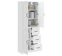 vidaXL Ensemble de Meubles 2 pcs Blanc Brillant Bois d'ingénierie, Structures Confortables, Design Moderne, Meubles Polyvalents, Utilisation Flexible pour intérieur et extérieur
