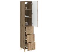 vidaXL Ensemble de Meubles 2 pcs Chêne Artisanal 33 x 34,5 x 90 cm, Solution de Rangement, Armoire compacte pour Le Salon, Design Pratique, Organisateur avec étagères Ajustables