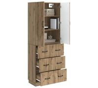 vidaXL Ensemble de Meubles 2 pcs Chêne Artisanal 66 x 34,5 x 87 cm, Étagères Ajustables, Meuble de Rangement modulable, système Multi-Compartiments, Mural pour Maison et Bureau