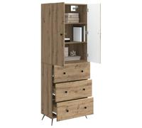 vidaXL Ensemble de Meubles 2 pcs Chêne Artisanal 66 x 34,5 x 90 cm, Armoire à Portes coulissantes compacte, Rangement Pratique, Meuble Moderne pour Bureau, Organiseur pour Maison