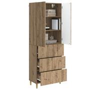 vidaXL Ensemble de Meubles 2 pcs Chêne Artisanal 66 x 34,5 x 90 cm, Armoire de Rangement Tendance, Organisateur de Bureau Moderne, étagère Fonctionnelle, Meuble pour Salon et Plus