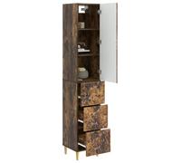vidaXL Ensemble de Meubles 2 pcs Chêne fumé 33 x 34,5 x 90 cm, Solution de Rangement, Armoire compacte pour Le Salon, Design Pratique, Organisateur avec étagères Ajustables