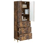 vidaXL Ensemble de Meubles 2 pcs Chêne fumé 66 x 34,5 x 90 cm, Armoire de Rangement Tendance, Organisateur de Bureau Moderne, étagère Fonctionnelle, Meuble pour Salon et Plus