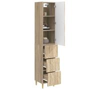 vidaXL Ensemble de Meubles 2 pcs Chêne Sonoma 33 x 34,5 x 90 cm, Solution de Rangement, Armoire compacte pour Le Salon, Design Pratique, Organisateur avec étagères Ajustables