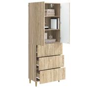 vidaXL Ensemble de Meubles 2 pcs Chêne Sonoma 66 x 34,5 x 90 cm, Armoire de Rangement Tendance, Organisateur de Bureau Moderne, étagère Fonctionnelle, Meuble pour Salon et Plus