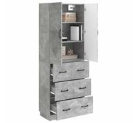 vidaXL Ensemble de Meubles 2 pcs Gris béton 66 x 34,5 x 87 cm, Étagères Ajustables, Meuble de Rangement modulable, système Multi-Compartiments, Mural pour Maison et Bureau