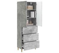 vidaXL Ensemble de Meubles 2 pcs Gris béton 66 x 34,5 x 90 cm, Armoire de Rangement Tendance, Organisateur de Bureau Moderne, étagère Fonctionnelle, Meuble pour Salon et Plus