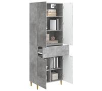 vidaXL Ensemble de Meubles 2 pcs Gris béton 66 x 34,5 x 90 cm, Ensemble de Meubles Chic, Polyvalent, agencement Flexible, déco contemporaine pour Salon, Espace extérieur