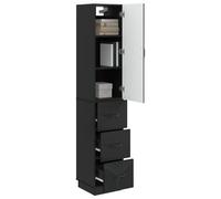 vidaXL Ensemble de Meubles 2 pcs Noir 33 x 34,5 x 87 cm, Solutions de Rangement efficaces, Armoire Moderne avec Porte coulissante, Organisateur Pratique pour Bureau et Maison