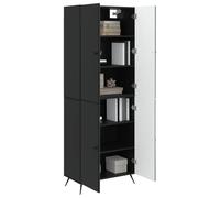 vidaXL Ensemble de Meubles 2 pcs Noir Bois d'ingénierie, Ensemble de Meubles d'extérieur Tendance, compacts et Personnalisables pour Un Style de Vie Moderne, intérieur et extérieur