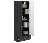 vidaXL Ensemble de Meubles 2 pcs Noir Bois d'ingénierie, Mobilier Pratique, Ensemble stylé, Confort Moderne pour Vos Moments en intérieur ou extérieur, déco Fun