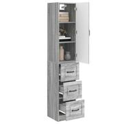 vidaXL Ensemble de Meubles 2 pcs Sonoma Gris 33 x 34,5 x 87 cm, Armoire Tendance, Organisateur de Bureau Pratique, Meuble Moderne pour Salon, Chambre, étagères efficaces