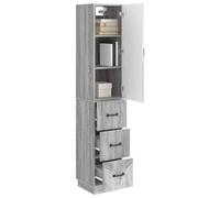vidaXL Ensemble de Meubles 2 pcs Sonoma Gris 33 x 34,5 x 87 cm, Solutions de Rangement efficaces, Armoire Moderne avec Porte coulissante, Organisateur Pratique pour Bureau et Maison