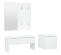 vidaXL Ensemble de meubles de couloir Blanc Bois d'ingénierie