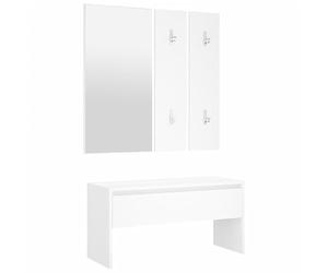 vidaXL Ensemble de Meubles de Couloir Blanc Bois d'ingénierie