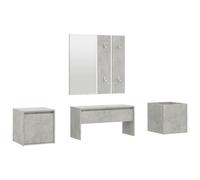 vidaXL Ensemble de meubles de couloir Gris béton Bois d'ingénierie