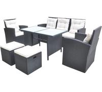 vidaXL Ensemble de meubles de jardin 7 pcs. Rotin Ensemble de jardin