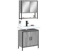 vidaXL Ensemble de meubles de salle de bain 2 pcs Sonoma gris
