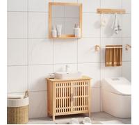 vidaXL Ensemble de meubles de salle de bain 2 pcs Bois massif de noyer 3185783
