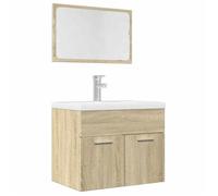 vidaXL Ensemble de meubles de salle de bain 2 pcs chêne sonoma, armoire de salle de bain, armoire de bain, meuble-lavabo de 856372