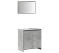 vidaXL Ensemble de Meubles de Salle de Bain 2 pcs Gris béton