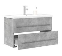 vidaXL Ensemble de meubles de salle de bain 2 pcs gris béton