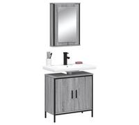 vidaXL Ensemble de meubles de salle de bain 2 pcs Sonoma gris