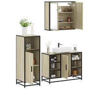 vidaXL Ensemble de meubles de salle de bain 3 pcs - Chêne Sonoma