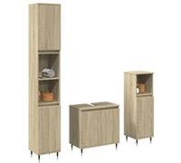 vidaXL Ensemble de meubles de salle de bain 3 pcs chêne sonoma 3307673