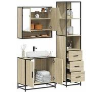 vidaXL Ensemble de meubles de salle de bain 3 pcs chêne sonoma