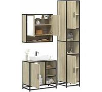 vidaXL Ensemble de meubles de salle de bain 3 pcs chêne sonoma