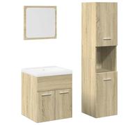 vidaXL Ensemble de meubles de salle de bain 4 pcs chêne Sonoma
