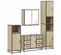vidaXL Ensemble de Meubles de Salle de Bain 4 pcs chêne Sonoma