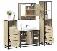 vidaXL Ensemble de meubles de salle de bain 4 pcs chêne sonoma